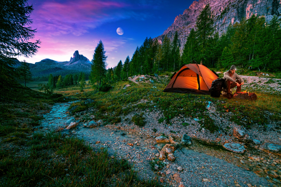 tente de camping dans les landes